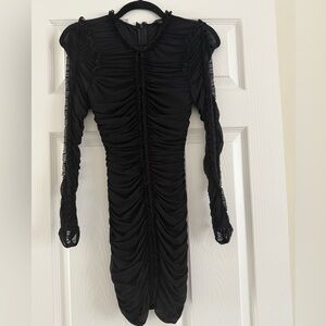 NBD Las Olas Long Sleeve Mini Dress in Black